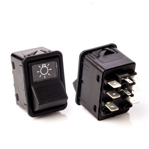 13022 - TECLA LUCES 12/24V M.BENZ D/88 - 2 PUNTOS - 8 TERMINALES