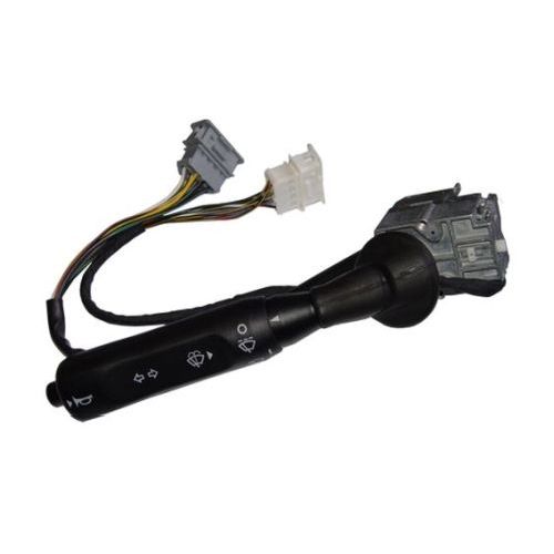 13193 - LLAVE LUCES M.BENZ 710 - OMNIBUS 12V NEGRA - 2 FICHAS GRIS 7 + 8 PINES