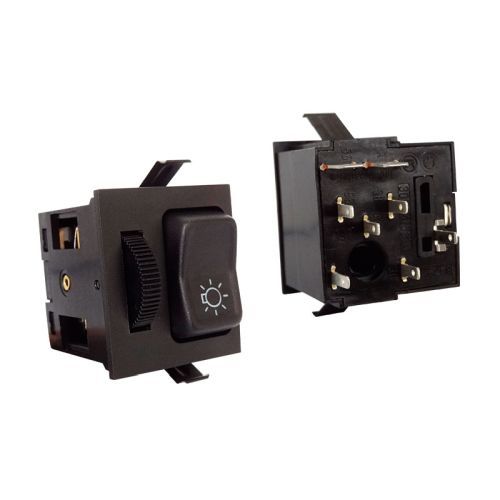 13602 - TECLA LUCES 12V VW SAVEIRO - GOL - M.BENZ - 3 PUNTOS CON REOSTATOR