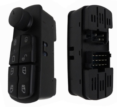 13868 - TECLA LEV.CRISTAL DOBLE M.BENZ AXOR CON COMANDO ESPEJOS, CIERRE CENTRALIZADO, DESEMPAÐADOR E