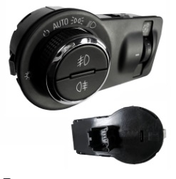 13993 - LLAVE LUCES ROTATIVA C/REOST. CHEVROLET AGILE/CRUZE/MONTANA C/ANTINIEBLA DEL Y TRAS.