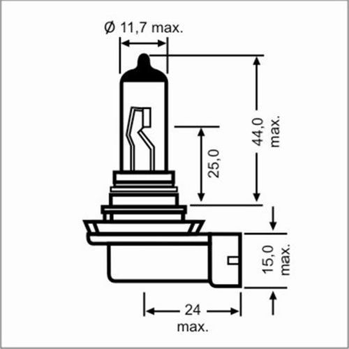 26064 - H11 LAMP.12V 55W