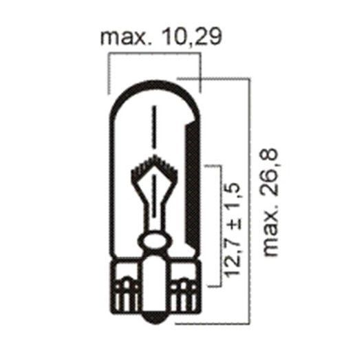 26122 - 2825 LAMP.12V 5W S/CULOT