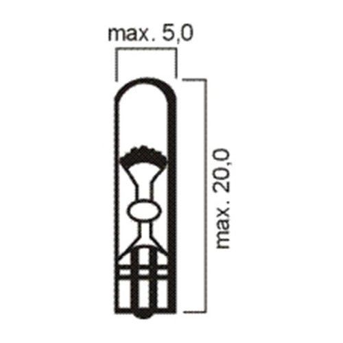 26128 - 2723 LAMP.12V 2W S/CULOT