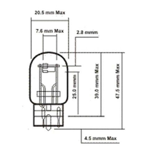 26130 - T20 LAMP. 12V 21W S/C