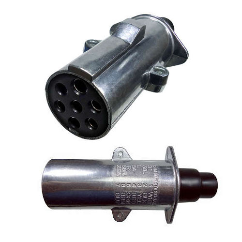 26603 - FICHA HEMBRA 7V - ALUMINIO - 12/24V