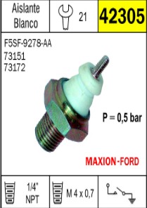 GEN 42305 - BULBO ACEITE FORD 4.9 RANGER 3.0 2.8 2.5 0.5BAR