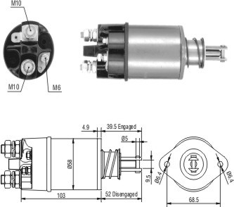 ZM1-801 - SOLEN.INDIEL AN115 24V DEUTZ - FIAT - BORNE GRUESO