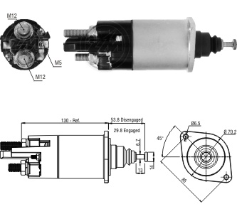 ZM1-840 - SOLEN.D.REMY 24V 38MT VW - CUMMINS