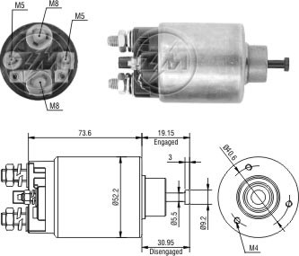 ZM1-860 - SOLEN. D.REMY 12V CLARK - DAEWO - VOLVO