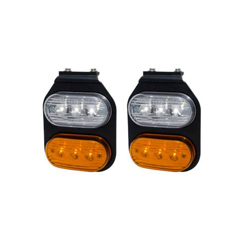 1033EFL2CA - JGO.FAROS 3 LED COLGANTE X 2 CRISTAL/AMBAR - 12/24V
