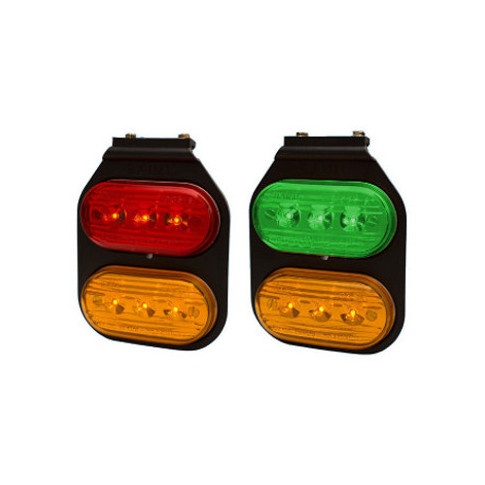 1033EFL2.RAVA - JGO.FAROS 3 LED COLGANTE X2 - RO/AMB/VER/AMB - 12/24V