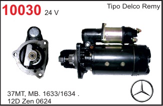 IMP 10030 - ARRANQUE DELCO 37MT 24V 12D FORD CARGO-VW 17220-M.BENZ 1633