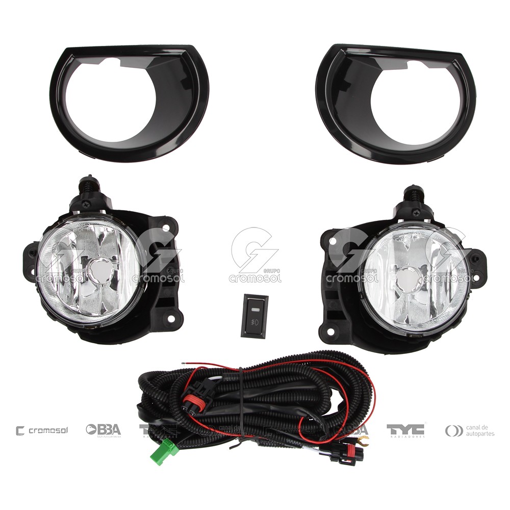 CRO 11751/10 - FARO AUX CHEV S10 16 AD ARO NEGRO KIT