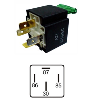 DNI8110 - RELAY 12V 4T C/FUSIBLE 30A DNI8110 - RELAY 12V 4T C/FUSIBLE 30A