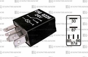 DNI0226 - MICRO RELAY AUXILIAR 24V 5T 30/40A - M.BENZ DNI0226 - MICRO RELAY AUXILIAR 24V 5T 30/40A - M.BENZ
