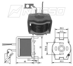 ZM421 - BOBINA P/SOLEN.NIPPODENSO 12V 2 SALIDAS CHRYSLER - DODGE - H.DAVIDSON / TERM. IZQUIERDO