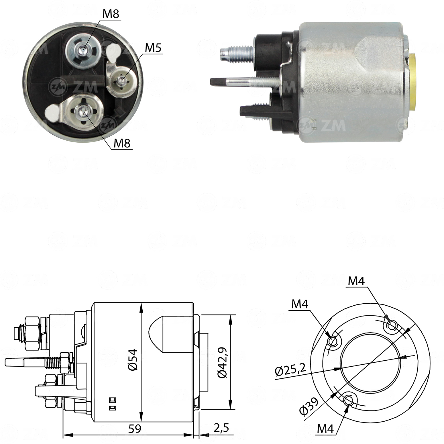 ZM4-494 - SOLEN 12V RENAULT VALEO